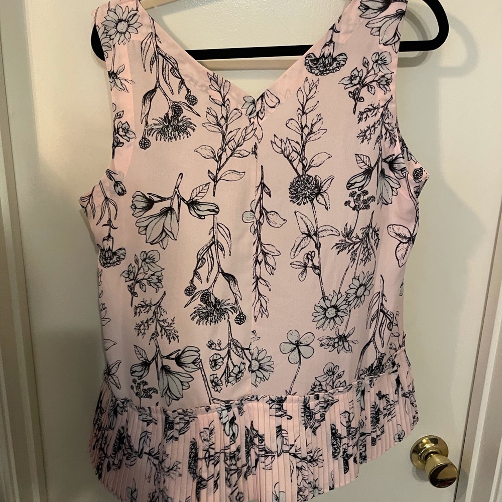 Pink floral shirt